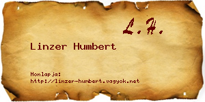 Linzer Humbert névjegykártya